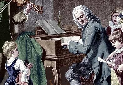 Bach met gezin